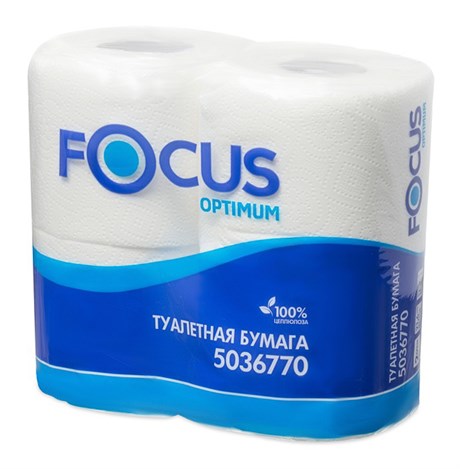 Т/бумага Focus Optimum 2сл 4рул 21,6м 180л целлюлоза - фото 120463