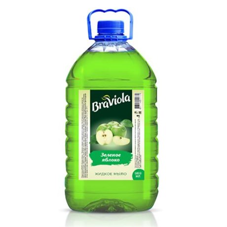 BRAVIOLA мыло жидкое 5л ПЭТ Зеленое яблоко - фото 121077