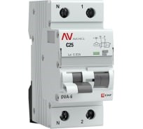 Дифференциальный автомат DVA-6 1P+N 10А (C) 30мА (A) 6кА EKF AVERES - фото 122090