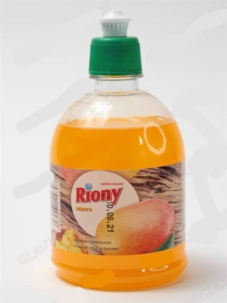 Riony  Крем-мыло  ПЭТ, 0,5 л пуш-пул, Манго - фото 122405
