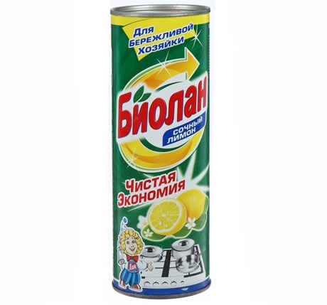 Биолан чистящее средство сочный лимон 400гр/24шт - фото 123821
