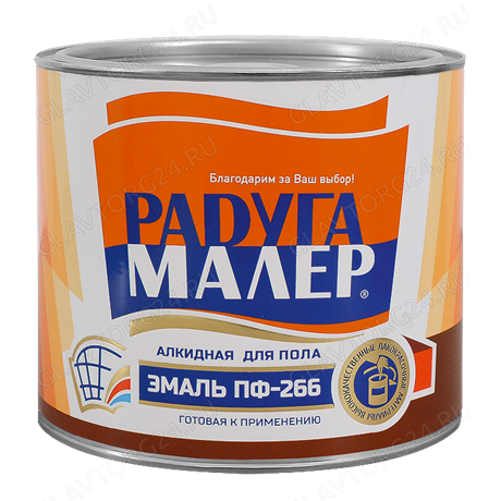 Эмаль ПФ-266  КРАСНОЕ ДЕРЕВО 2,7кг ГОСТ (6шт) Радуга Малер 0354304 - фото 125687