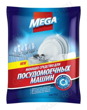 Моющее средство для посудомоечных машин MEGA, 1 кг (пакет) - фото 34280