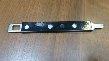 Шпингалет для алюминиевых дверей (толщ 6,4 мм) ЧЕРНЫЙ RAL 9005 - фото 34338