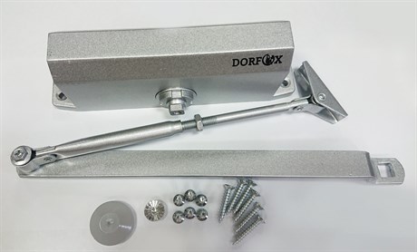 Доводчик DORFOX-150 (80-160кг) серебро Дорфокс - фото 34395