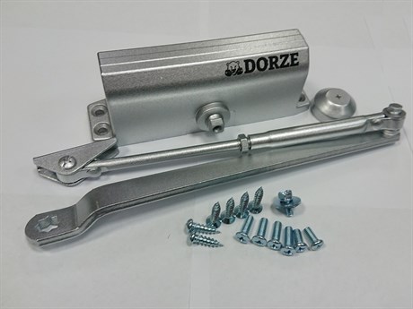 Морозостойкий дверной доводчик DORZE-85 (50-120кг. Дорзе) Arctic Premium серебро - фото 34457