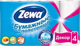 Полотенца бумаж. Zewa Decor 4шт втулка 294927