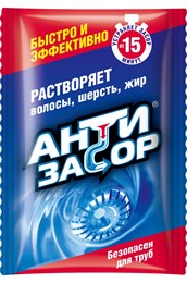 АНТИЗАСОР гранулированное средство для удаления засора в трубах 70г/15 АЗ001 30524