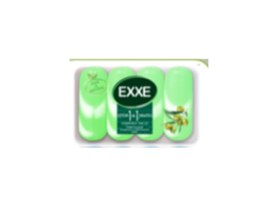 EXXE 1+1 туалетное мыло 4шт*90г  Зеленый чай (ЗЕЛЕНОЕ) полосатое ЭКОПАК 331411