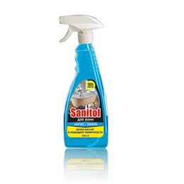 Sanitol д/чистки акриловых, эмалированных ванн с распылителем 500мл/12шт