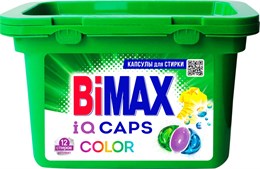 BiMAX Капсулы для стирки 13г*12шт Color,картон/4