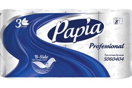 Т/бумага Papia Professional 3-х сл.8 рул. 16,8м 140л 149657