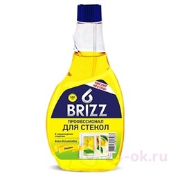 BRIZIL д/стекол см/блок 500мл с нашатырным спиртом Лимон/15