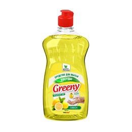 Средство для мытья посуды "Greeny" Light 500 мл. Лимон Clean&Green /12 363414