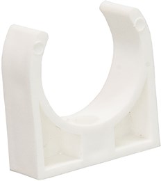 Держатель пластиковый для труб d=25мм, белый (уп.100шт)