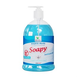 Жидкое мыло "Soapy" 500мл антибактериальное с дозатором Clean&Green /6