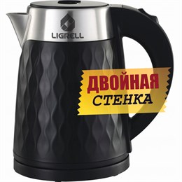 Чайник LIGRELL LEK-1742PS Черный (двойная стенка)