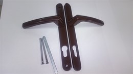 Ручки для калиток коричневые RAL 8017 НГ-85.70 гарнитур нажимной