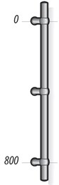 Ручка скоба СТН-0707.800 А без покрытия.(бугельная ручка) труба 1метр