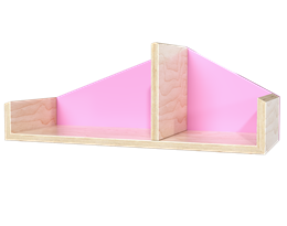 Полка Кубики ЛДСП Розовый открытая