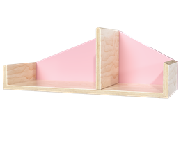Полка Кубики МДФ светло-розовый открытая