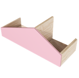 Полка Кубики МДФ светло-розовый закрытая