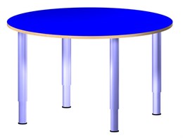 Стол круглый на регулируемых ножках (в цвете) 119173