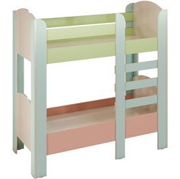 Кровать двухъярусная, для детей от 3 до 7 лет (пастельные цвета)