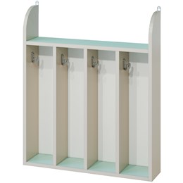 Шкаф для полотенец навесной (4 секции) (пастельные цвета)