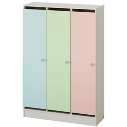 Шкаф для одежды на цоколе (3 места) (пастельные цвета)
