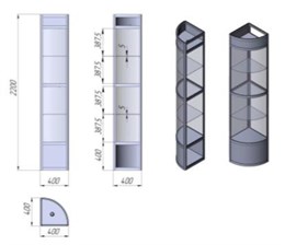 Витрина стеклянная ВА№7 123141
