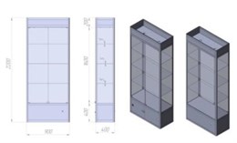 Витрина стеклянная ВА№1ШД 117648
