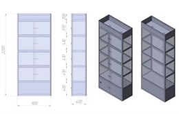 Витрина стеклянная ВА№3ШД 123139