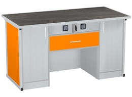 Стол демонстрационный с электрикой и тумбой СДФТ-1600 KG orange 122954