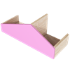 Полка Кубики ЛДСП Розовая (Пинк) закрытая - фото 38555