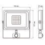 Прожектор светодиодный PFL-SC-30w SENSOR 1123822902 - фото 42700
