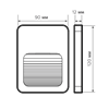 Светильник светодиодный накладной для подсветки стен и ступеней PST/W S120090 304982138 - фото 43613