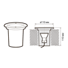 Светильник для ландшафтного освещения PRG R 110 под лампу с цоколем GU10 73811629 - фото 44014